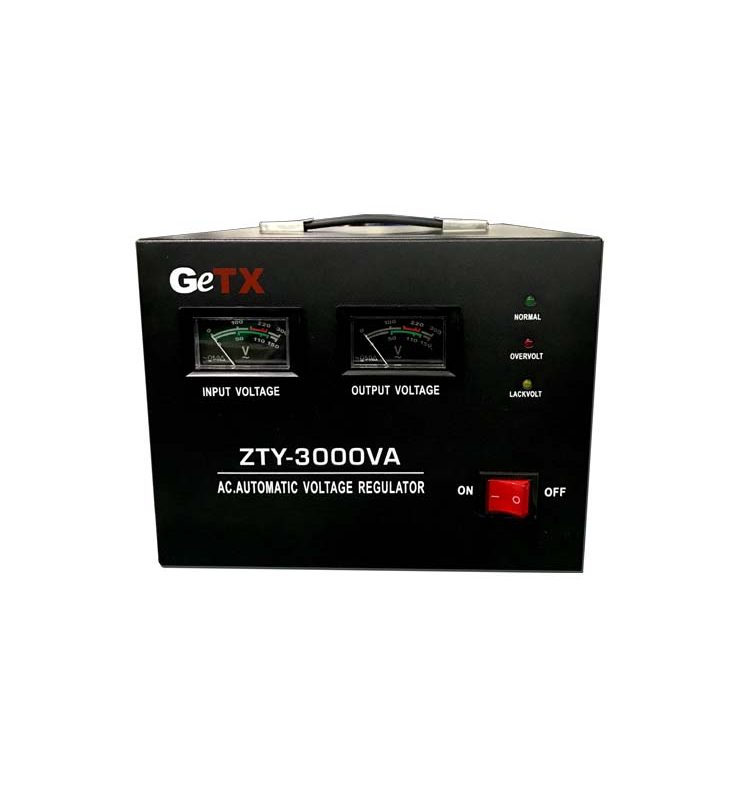 GeTX Stabilizer Servo motor Type 3000VA 1Phases Analog meter GXZS-M-1-1-3